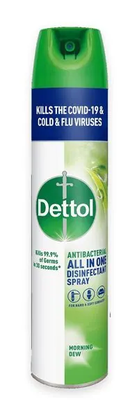 Dettol Disinfectant Spray 680ml Morning Dew – Dettol Disinfectant Spray: no-wipe multi-surface disinfecting spray.