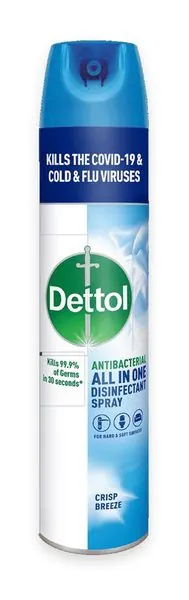 Dettol Disinfectant Spray 680ml Crisp Breeze – Dettol Disinfectant Spray: no-wipe multi-surface disinfecting spray.