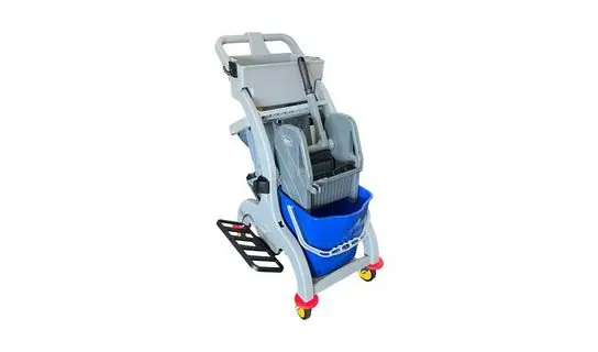 MINI JT Mini Cart c/w Mop Bucket Down Press Wringer – Brushes, brooms & squeegees