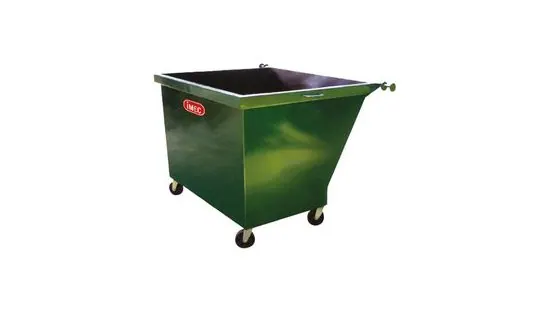 MLB1500 Metal Leach Bin c/w Lifted Dumpster Trucks – Indoor & pedal bins