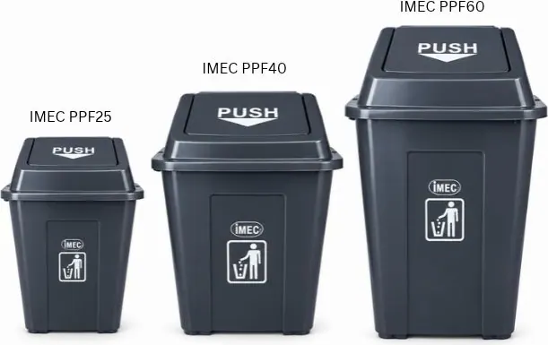 PPF25 / 40 / 60 Flap Top Waste Rubbish Bin – Indoor & pedal bins