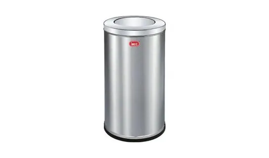 SR1933FF Stainless Steel Round Bin with Flip Flap Top – Recycle bins