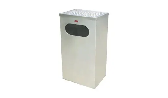 SS31L Stainless Steel Rectangular Ashtray Bin – Indoor & pedal bins