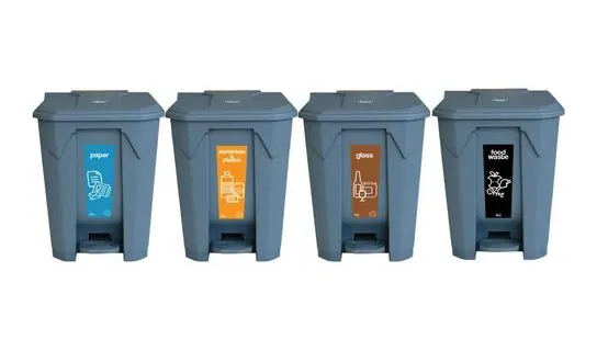 ST68R Step On Recycling Bin – Recycle bins