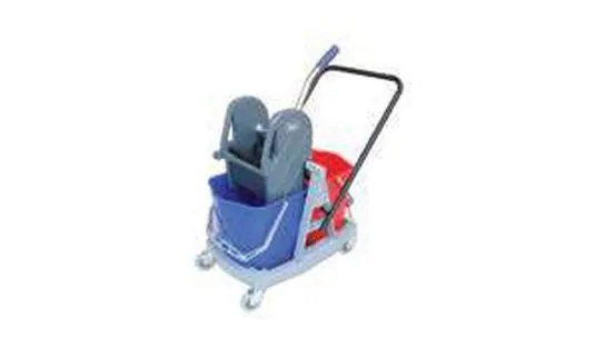 TMP28 / 28 Double Mop Bucket c/w Down Press Wringer – Mops & cloths
