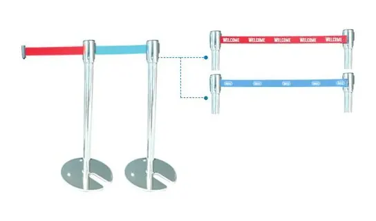 UQS202 "U" Shape Stackable Queue Stand – "U" Shape Stackable Queue Stand, Retracting Belt 2 m