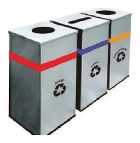 RECYCLE-127/SS Stainless / Powder-coated Recycle Bin – LEADER Stainless / Powder-coated Recycle Bin