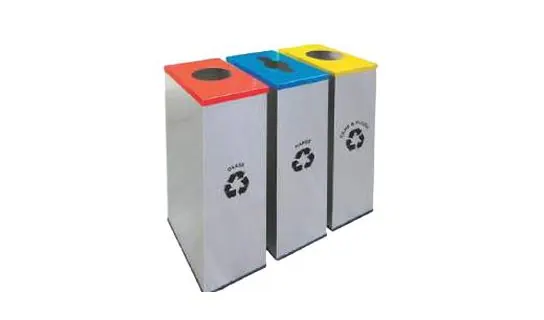 RECYCLE-134/SS Stainless / Powder-coated Recycle Bin – LEADER Stainless / Powder-coated Recycle Bin