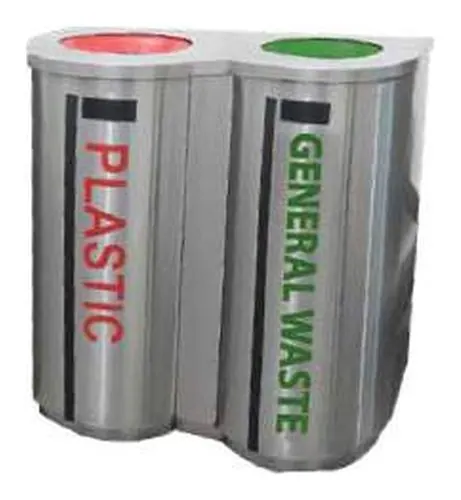 RECYCLE-180/2 Stainless / Powder-coated Recycle Bin – LEADER Stainless / Powder-coated Recycle Bin