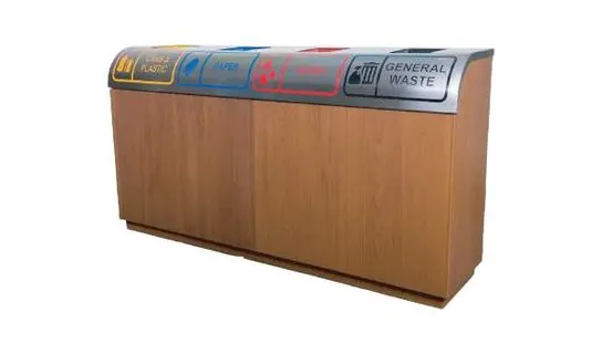 RECYCLE-186/PC Stainless / Powder-coated Recycle Bin – LEADER Stainless / Powder-coated Recycle Bin