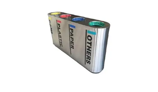 RECYCLE-202/SS Stainless / Powder-coated Recycle Bin – LEADER Stainless / Powder-coated Recycle Bin