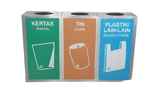 RECYCLE-236/SS Stainless / Powder-coated Recycle Bin – LEADER Stainless / Powder-coated Recycle Bin