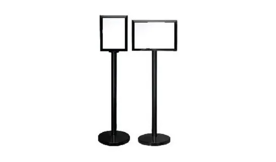 Black Coated A4 Display Stand – Signs, queue & sign stands