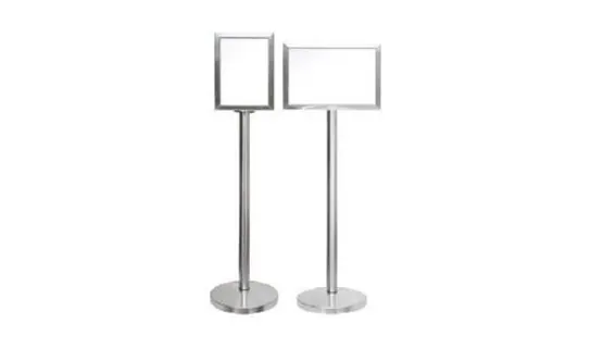 Stainless Steel A4 Display Stand – Signs, queue & sign stands