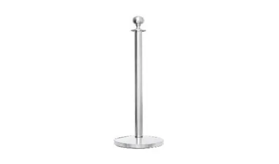 Stainless Steel Velvet Rope Q-up Stand (Round Head) – Signs, queue & sign stands